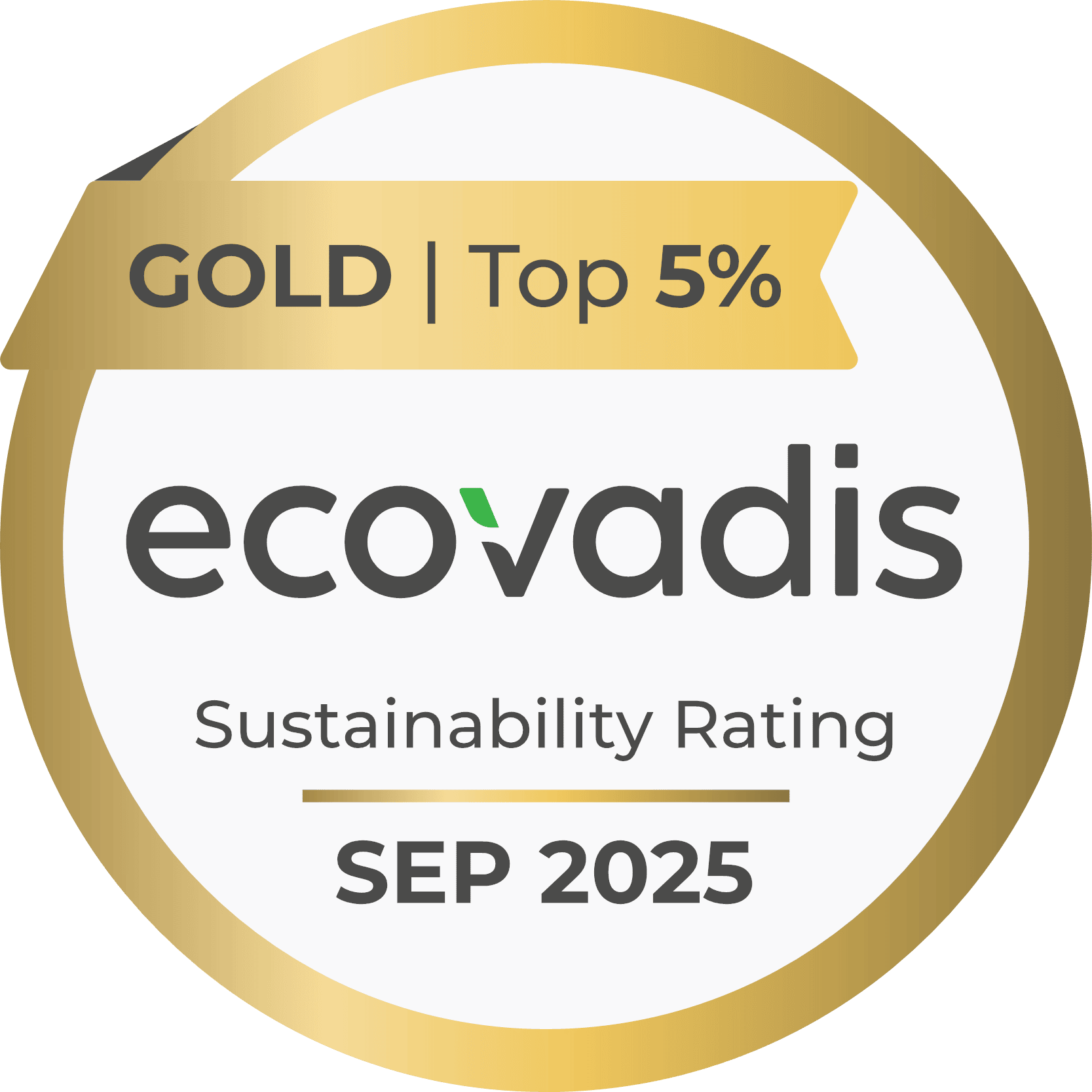EcoVadis Nachhaltigkeitsrating - Zertifikat VEEE 2025/26